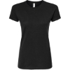 Custom Womens Fine Jersey Slim Fit T-Shirt Black
