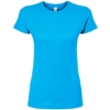 Custom Womens Fine Jersey Slim Fit T-Shirt Turquoise