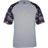 Custom Youth Camo Sport T-Shirt Silver/ Black Camo