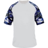 Custom Youth Camo Sport T-Shirt White/ Royal Camo