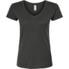 Custom Womens Fine Jersey V-Neck T-Shirt Charcoal