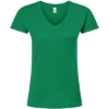 Custom Womens Fine Jersey V-Neck T-Shirt Kelly Green