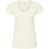 Custom Womens Fine Jersey V-Neck T-Shirt Natural