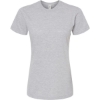 Custom Womens Fine Jersey Classic Fit T-Shirt Heather Grey