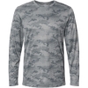 Custom Unisex Pompano Performance Camo Long Sleeve T-Shirt Medium Grey