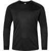 Custom Youth Long Islander Performance Long Sleeve T-Shirt Black