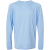 Custom Youth Long Islander Performance Long Sleeve T-Shirt Blue Mist