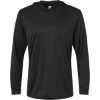Custom Unisex Bahama Performance Hooded Long Sleeve T-Shirt Black