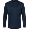Custom Unisex Bahama Performance Hooded Long Sleeve T-Shirt Navy