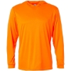 Custom Unisex Bahama Performance Hooded Long Sleeve T-Shirt Neon Orange