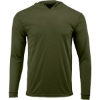 Custom Unisex Bahama Performance Hooded Long Sleeve T-Shirt Olive Green