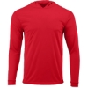 Custom Unisex Bahama Performance Hooded Long Sleeve T-Shirt Red
