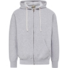 Custom Unisex Vintage Fleece Full-Zip Hooded Sweatshirt Heather Grey