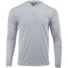 Custom Youth Bahama Performance Hooded Long Sleeve T-Shirt Aluminum