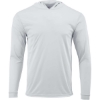 Custom Youth Bahama Performance Hooded Long Sleeve T-Shirt White