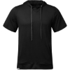 Custom Mens Eco Revive™ Ventura Soft Knit Short Sleeve Hooded Sweatshirt Black
