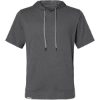 Custom Mens Eco Revive™ Ventura Soft Knit Short Sleeve Hooded Sweatshirt Carbon Heather