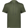 Custom Mens Eco Revive™ Ventura Soft Knit Short Sleeve Hooded Sweatshirt Olive