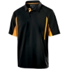 Custom Mens Two-Tone Avenger Polo Black/ Light Gold