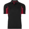 Custom Mens Two-Tone Avenger Polo Black/ Scarlet