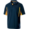 Custom Mens Two-Tone Avenger Polo Navy/ Light Gold