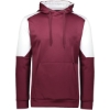 Custom Unisex Blue Chip Hooded Sweatshirt Maroon/ White