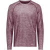 Custom Mens Electrify CoolCore® Long Sleeve T-Shirt Maroon Heather