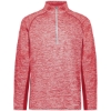 Custom Mens Electrify CoolCore® Quarter-Zip Pullover Scarlet Heather