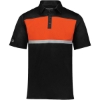 Custom Mens Dry-Excel™ Prism Bold Polo Black/ Orange