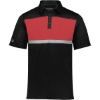 Custom Mens Dry-Excel™ Prism Bold Polo Black/ Scarlet