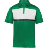 Custom Mens Dry-Excel™ Prism Bold Polo Kelly/ White
