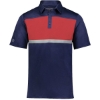 Custom Mens Dry-Excel™ Prism Bold Polo Navy/ Scarlet