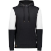 Custom Mens All-American Team Fleece Colorblocked Hooded Sweatshirt Black/ White