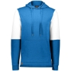 Custom Mens All-American Team Fleece Colorblocked Hooded Sweatshirt Royal Heather/ White