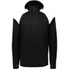Custom Mens Limitless Quarter-Zip Hooded Pullover Black/ White