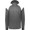 Custom Mens Limitless Quarter-Zip Hooded Pullover Carbon/ White