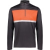 Custom Mens Dry-Excel™ Prism Bold Quarter-Zip Pullover Black/ Orange