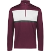 Custom Mens Dry-Excel™ Prism Bold Quarter-Zip Pullover Maroon/ White