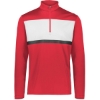 Custom Mens Dry-Excel™ Prism Bold Quarter-Zip Pullover Scarlet/ White