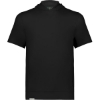 Custom Youth Eco Revive™ Ventura Soft Knit Short Sleeve Hooded Sweatshirt Black