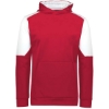 Custom Youth Blue Chip Hooded Sweatshirt Scarlet/ White