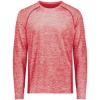 Custom Youth Electrify CoolCore® Long Sleeve T-Shirt Scarlet Heather