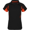 Custom Womens Two-Tone Avenger Polo Black/ Orange