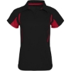 Custom Womens Two-Tone Avenger Polo Black/ Scarlet