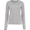 Custom Womens Electrify CoolCore® Long Sleeve V-Neck T-Shirt Athletic Grey Heather