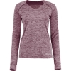 Custom Womens Electrify CoolCore® Long Sleeve V-Neck T-Shirt Maroon Heather