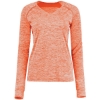 Custom Womens Electrify CoolCore® Long Sleeve V-Neck T-Shirt Orange Heather