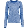 Custom Womens Electrify CoolCore® Long Sleeve V-Neck T-Shirt Royal Heather