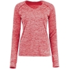 Custom Womens Electrify CoolCore® Long Sleeve V-Neck T-Shirt Scarlet Heather
