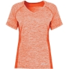 Custom Womens Electrify CoolCore® V-Neck T-Shirt Orange Heather